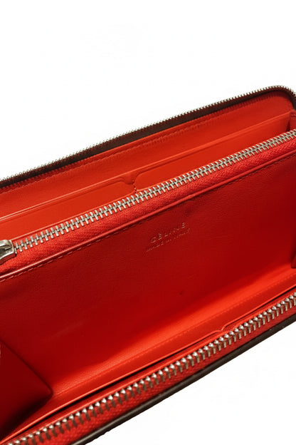 Celine Calfskin Large Zip Long Wallet