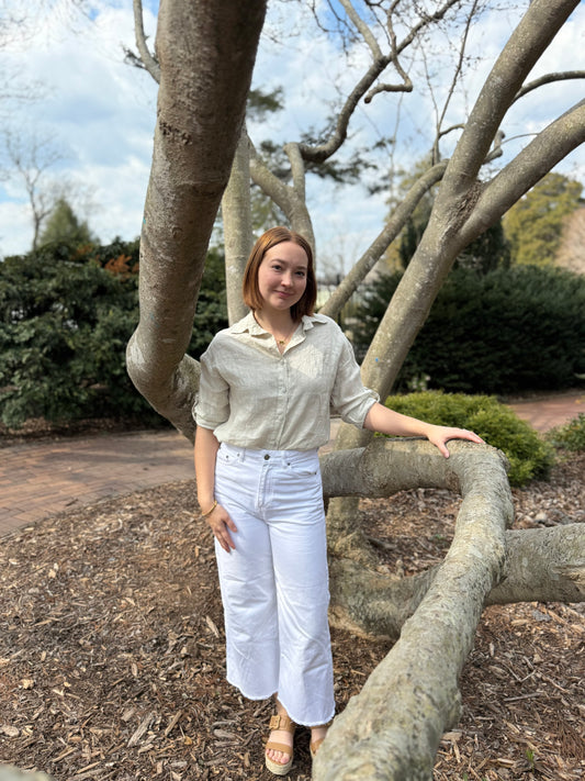 The Amalfi Linen Button-Down