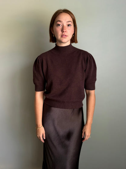 The Chocolate Brown Monochromatic Set-Sweater & Skirt Bundle