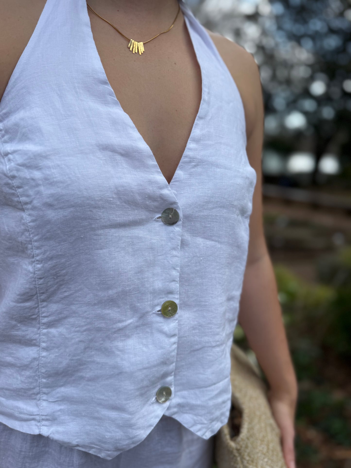 The Riviera Linen Top