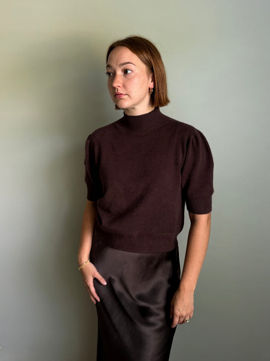 The Chocolate Brown Monochromatic Set-Sweater & Skirt Bundle