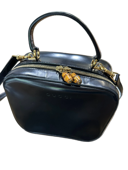 Vintage Gucci Leather Top Handle Box Bag