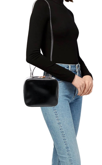 Vintage Gucci Leather Top Handle Box Bag